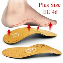 Leather Orthopedic Insoles For The Feet Correction Flat Feet High Arch Support Foot Pads Deodorant Sneakers Shoes For Men Insert