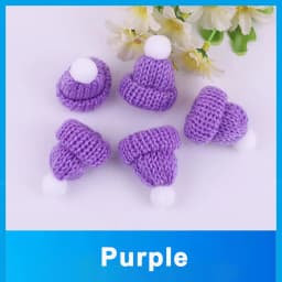 10-50Pcs Mini Knitting Hats Christmas DIY Craft Knitting Doll Hats Mini Wool Hat for Christmas Tree Ornaments DIY Hair Accessory