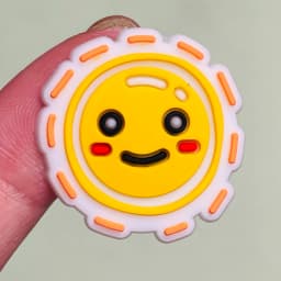 Good Quality 1pcs Kawaii Sun Expression PVC Shoe Charms Sandals Shoes Accessories Shoes Ornament Fit Kids DIY Party Xmas Gift