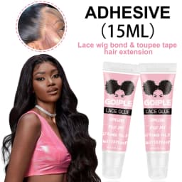 GOIPLE 15ml Wig Lace Glue Fast Dry Strong Hold Super Bonding Invisible Waterproof Adhesive For Wigs Synthetic Hair Bonding Glue