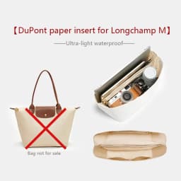 Bag Organizer Insert For Longchamp Mini Dupont Paper Bag Insert Storage Lightweight Bag Support Waterproof Bag Accessory