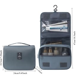 Hanging Toiletry Bag for Business Trips Portable Large Capacity Skincare Makeup Bag Dry and Wet Separation Folding Storage Bag