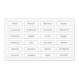Fromthenon 4 Sheets/Set Divider Tab Decorative Stickers Weekly Monthly Schedule Planner Dividers Index Pages Bookmark Labels