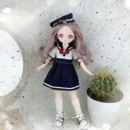 30cm Kawaii BJD Doll Girl 6 Points Joint Movable Doll with Fashion Clothes Soft Hair Dress Up Girl Toys Birthday Gift Doll New