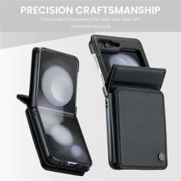 EUCAGR Luxury Magnetic Wallet PU Leather Case For Samsung Galaxy Z Flip 5 6 7 Card Solt Holder Pocket Cover For Galaxy Z Flip7 5