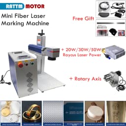 【EU Stock】Raycus 30W 50W Jewelry Laser Engraving Machine Fiber Laser Source For Marking Gold Silver Aluminum Copper Metal Ring