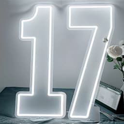 Extra-Large LED Neon Numbers Sign 76cm/100cm Stand up & Wall Mounted for Birthday Wedding Celebration Party Decor