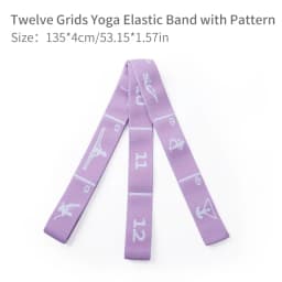 Yoga Stretching Straps with 8/10/12 Loops for dnace, Physical Therapy, Elastic Stretch Bands for Pilates, Gymnastics, Ballet