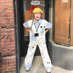 Y2K Puppy Jeans High Waist Checkered Patchwork Work Pants American Retro Loose Fit Straight Leg Wide Leg