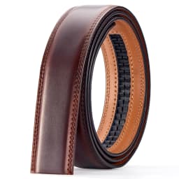 Men's Genuine Leather Cowhide Belt Without Buckle, Decorative Belt Suitable For Jeans Pants,35mm wide
