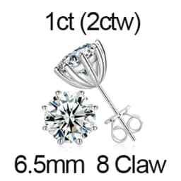 Round Moissanite Diamond Ear Studs Earring Pass Diamond Test Moissanite Stud Earrings For Women Man Sterling Silver Jewelry Gift