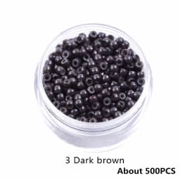 500pcs copper ring beads 3.0mm nano ring beads silicone lined micro for hair extensions