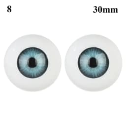 1Pair 22mm 30mm Realistic Half Round Craft Accessories Acrylic DIY Eyeballs Reborn Doll Eyes BJD Mini Easy Use Simulation