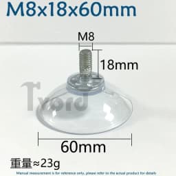 M4 M5 M6 M8 Transparent Suckers With Screw PVC Plastic Sucker Pad Holder Turn Nut Glass Table Tops Storage Tool Hooks