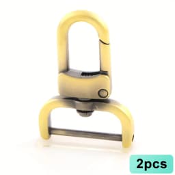 2pcs Detachable Snap Hook Swivel Clasp for Purse Bag Making, Purse Strap Hardware for Replacement Purse Keychain Hardware
