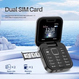SERVO I16 PRO Mini Flip Mobile Phone Magic Voice Blacklist Speed Dial Vibration FM Radio Small Foldable Cellphones 2 SIM Standby