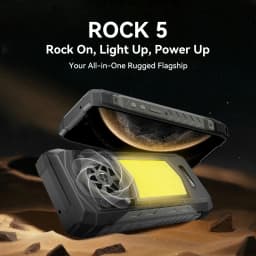 Blackview ROCK 5 Rugged Smartphone, 48GB(12+36) RAM+256GB ROM, 6.78" 2.4K Display, 20000mAh Battery, Android 16, 108MP Camera, NFC,Fingerprint, Camping Lantern,Recognition IR Fill Light,33W Fast Charge