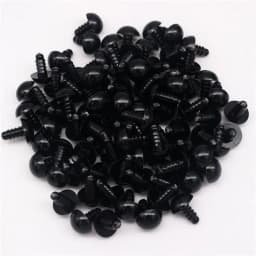 6-18mm Black Plastic Eye For Craft Doll Decoration Accessories Safety Eyes Amigurumi For Toy Animal Eye Doll Toys 50/100pcs