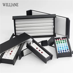 Jewelry Gemstone and Diamond Color Grading and Sorting Display Tray with Lid Gem Stone Box Beads Storage Organiser Travel Case