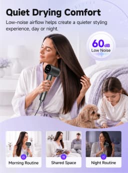 High Speed Hair Dryer 600 Million Negative Ion Hair Care 110000 RPM Fast Drying 220V (with EU Adapter) Wind Speed 64m/s