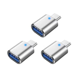 NNBILI 1-5pcs USB 3.0 To Type C Adapter LED OTG To USB C Male To USB A Female Connector For HUAWEI Samsung Xiaomi POCO Adapters