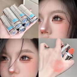 Velvet Liquid Blush Matte Sponge Head Blusher Natural Lasting Brighten facial Contour Blush Tint 스펀지 팁 블러셔 Korean Rouge Makeup