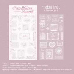 Journal GO Vintage Rose Transfer Stickers, Lace & Floral Frame Decals for Journaling, Scrapbooking, Planners & DIY Crafts