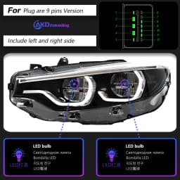 AKD Car Lights for BMW F32 LED Headlight 2012-2020 F36 F82 F33 F80 LED Head Lamp with CSL Yellow DRL Automotive Accessories