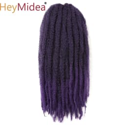 Marley Hair for Twists 18 Inch Long Afro Kinky Marley Braids Hair Kanekalon Synthetic Marley Braiding Hair Extensions Heymidea