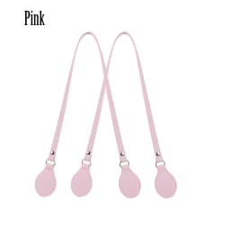 New Arrival Tanqu Long Edge Painting Handles Leather Flat PU Belt Drop End with Silver Rivet for OBag for EVA O Bag Body