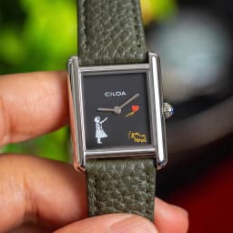 CILOA 2025 New Men's Square Leather Strap Elegant Light Luxury Business Casual Waterproof Quartz Watch
