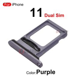1Pcs/Lot For Apple iPhone 11 SIM Card Tray Drawer Holder Single Dual Slot Replacement Parts