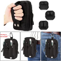 Universal EDC Tactical Molle Pouch Waist Bag with Cell Phone Holster Outdoor Gear Tool Gadget Pocket Belt Bags