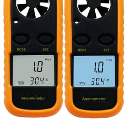 Naughty Bird Digital Anemometer 0-30m/s Wind Speed Meter -10 ~ 45C Temperature Tester Anemometro with LCD Backlight Display