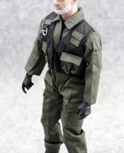 1/6 Scale Men's Pilots Deep Green Jumpsuit Pants Models for 12''Figures DIY Accessories