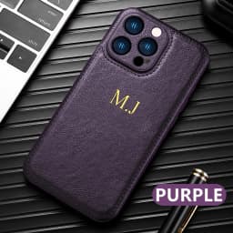 Personalized Custom Name Phone Case For iPhone 15 14 13 12 11 Pro Max 15 14 Plus Luxury Cowhide Leather Protection Back Cover