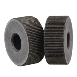 2pcs 19*8mm Knurling Tool Silver Single Straight Wheel Linear Knurl Tool 0.8-2.0mm Pitch