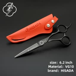HISADA Hairdressing Scissors 6 Inch Yellow High-End Scissors VG10 Material Is Sharp and Wear-Resistant Scissors Tool