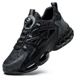 Rotating Button New Safety Shoes Men Anti-smash Anti-puncture Work Shoes Fashion Men Sport Shoes Security Protective Boots