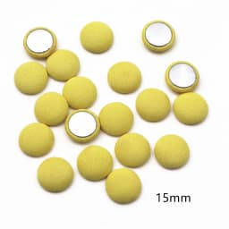 50pcs 12mm/15mm Mix Colors Fabric Covered Round Buttons Home Garden Flatback Cabochon Crafts Scrapbooking DIY