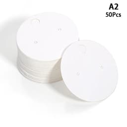 100pcs Round Cardboard Earring Display Cards Blank Kraft Paper Jewelry Hanging Tags For Earring Ear Studs Selling Packaging
