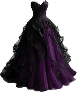 Gothic Wedding Dresses for Bride Layered Tulle Black Bridal Gowns Lace Applique Sweetheart Wedding Gown Dress