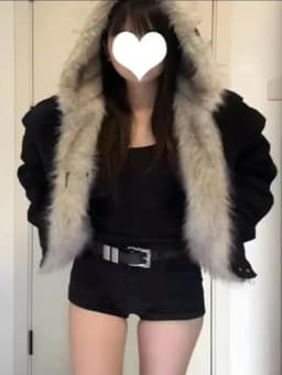 American Style Retro Hooded Jacket Winter Gothic Harajuku Fashion Black Coat Casual Outerwear Y2k Fur Collar Parkas Woman Chic