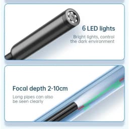 USB Endoscope for OTG Android Phone 5.5mm Borescope Inspection Snake Camera with 6 LED Lights For Type C