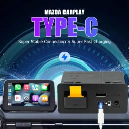 CarPlay and Android Auto USB Media Hub Retrofit Kit for Mazda, Support Mazda 3/6/CX5/CX3/CX9-TK78 66 9U0C K1414 C922 V6 605A