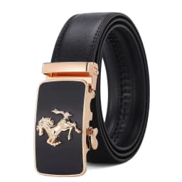 Automatic Buckle Men's Leather Belts Formal Eagle Horse Belt for Men Luxury Designer Brands Male Waist Strap Fashion Accessories