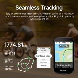 iGPSPORT BSC500 Touchscreen Bike Computer GPS Cycling Global Map Navigation Wireless Cycling Computer with Digital Bike Bell