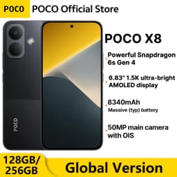 Global Version POCO X8 5G Smartphone 8340mAh battery 67W HyperCharge Snapdragon 6s Gen 4 50MP 6.83" 1.5K Display