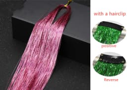 1 Pc Sparkle Shiny Hair Tinsel Hair Extensions Dazzles Women Hippie for Braiding Headdress Hair Braiding Tools Long 100cm