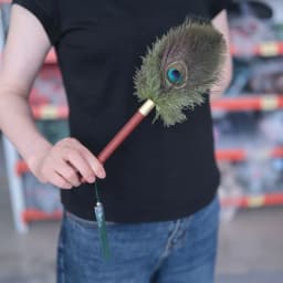 Portable Peacock Ostrich Feathers Duster Brush Handle Anti-static Cleaning Tools Household Dust Sweeping Brushs Multi-function
